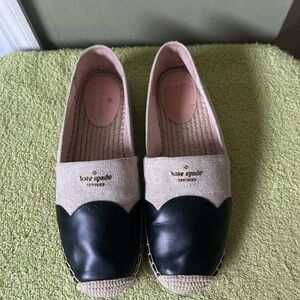Kate Spade Black and Tan Espadrilles